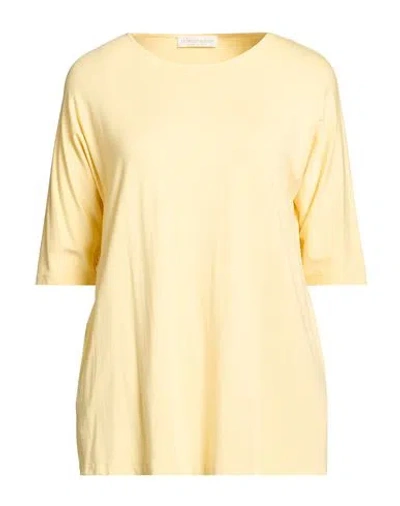 Le Tricot Perugia Woman T-shirt Pastel Yellow Size Xs Viscose, Elastane