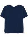Le Tricot Perugia Classic Crew Neck T-shirt In Soft Viscose Blend
