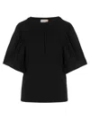 Le Twins Puffed-shoulder T-shirt In Black