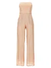 Le Twins Beige Priscilla Jumpsuit In Beige