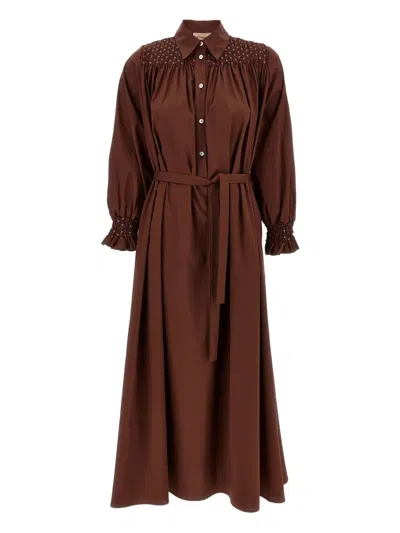 Le Twins Benedetta Dress In Brown