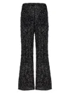 Le Twins Dark Green Flared Leg Pants In Black
