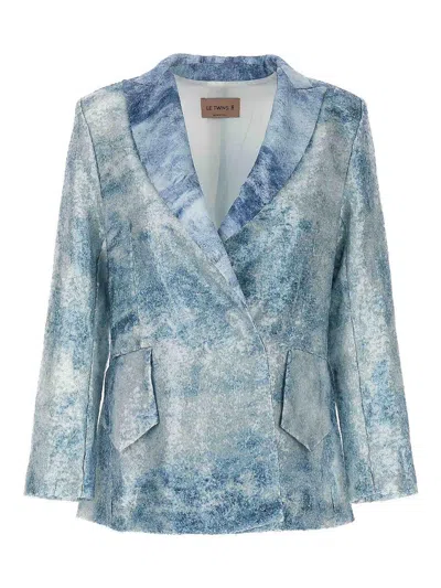 Le Twins Como Blazer In Light Blue