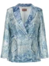 Le Twins Light Blue Single-breasted Blazer In Blue