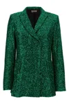 Le Twins Green Double-breasted Blazer In Green
