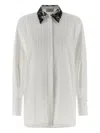 Le Twins Daniel Striped Lace-collar Shirt In White