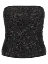 Le Twins Elodie Lace Sequin Top In Black