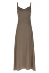 Le Twins Brown Flora Dress In Gray