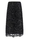 Le Twins Giulia Sequin-embellishment Midi Skirt In Black