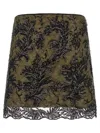 Le Twins Giulia Sequin Skirt In Green
