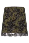 Le Twins Giulia Sequin Skirt In Green