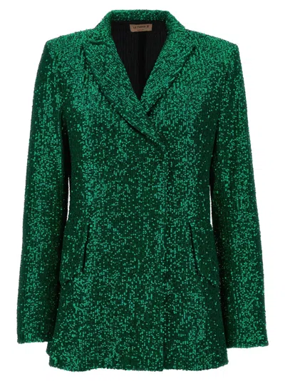 LE TWINS GREEN DOUBLE-BREASTED BLAZER