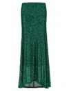 Le Twins Green Maria Cristina Long Skirt In Green