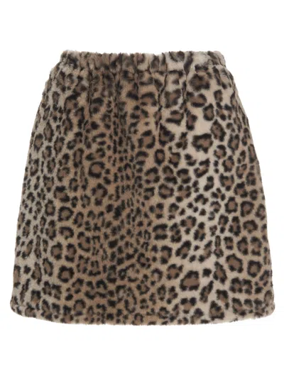 Le Twins Leopard Print Tullela Skirt