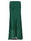 Le Twins Green Maria Cristina Long Skirt In Green