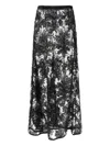 Le Twins Maria Cristina Sequin Laced Maxi Skirt In Black