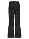Le Twins Dark Green Flared Leg Pants In Gray