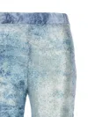 Le Twins Robi Textured Cargo Pants Elastic Waistband In Blue