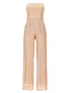 Le Twins Beige Priscilla Jumpsuit In Beige