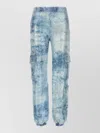 Le Twins Robi Textured Cargo Pants Elastic Waistband In Multi