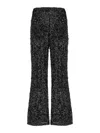 Le Twins Dark Green Flared Leg Pants In Black