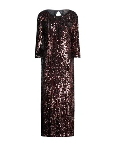 Le Twins Woman Long Dress Bronze Size L Polyamide In Yellow