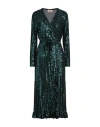 Le Twins Woman Midi Dress Emerald Green Size M Polyamide In Green