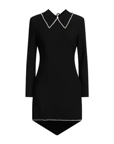 Le Twins Woman Mini Dress Black Size 4 Polyester, Viscose, Elastane