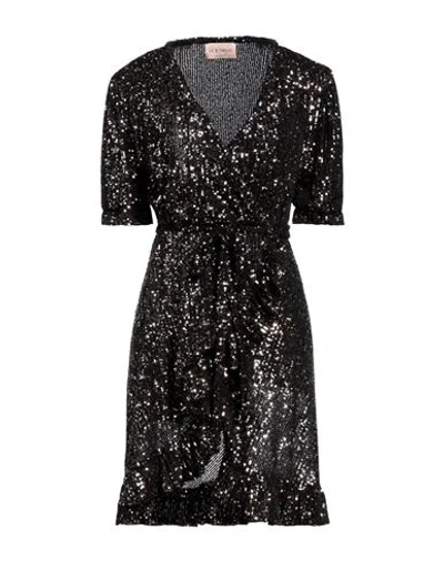 Le Twins Woman Mini Dress Black Size M Polyamide