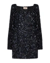 Le Twins Woman Mini Dress Midnight Blue Size 6 Polyester In Beige
