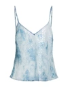 Le Twins Woman Top Blue Size 6 Polyester, Elastane In Blue
