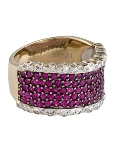 Pre-owned Le Vian 1.18ctw Ruby & Diamond Band In Multi