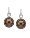 Le Vian 14k 0.00 Ct. Tw. Diamond & 9.5mm Pearl Earrings