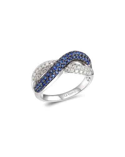 Le Vian 14k 0.02 Ct. Tw. Diamond & Sapphire Eternity Ring In Metallic