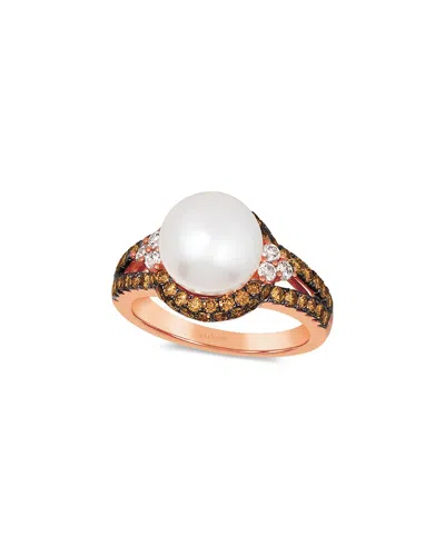 Le Vian 14k 0.03 Ct. Tw. Diamond & 10.5mm Pearl Eternity Ring In Gold