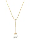 Le Vian ® 14k 0.06 Ct. Tw. Diamond & Pearl & 9-10mm Pearl Adjustable Necklace In Gold