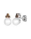 Le Vian ® 14k 0.19 Ct. Tw. Diamond & Pearl & 7-8mm Pearl Earrings