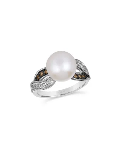 Le Vian ® 14k 0.22 Ct. Tw. Diamond & 10mm Pearl Cocktail Ring In Gold
