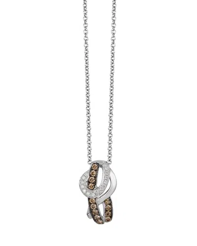 Le Vian 14k 0.22 Ct. Tw. White & Chocolate Diamond Necklace In Gold