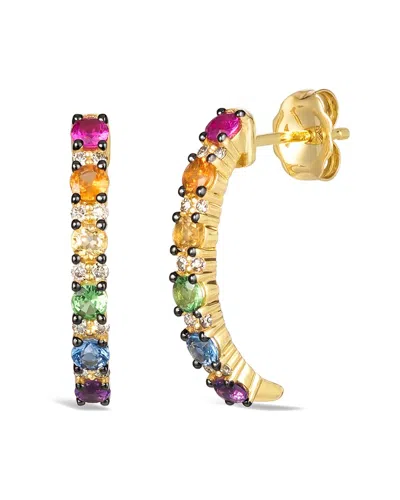 Le Vian 14k 0.24 Ct. Tw. Diamond & Sapphire Earrings In Gold