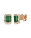 Le Vian 14k 0.41 Ct. Tw. Diamond & Emerald Earrings