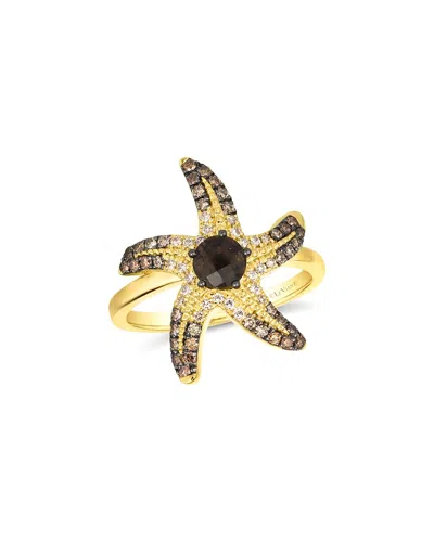 Le Vian ® 14k 0.42 Ct. Tw. Diamond Smokey Quartz Cocktail Ring In Gold