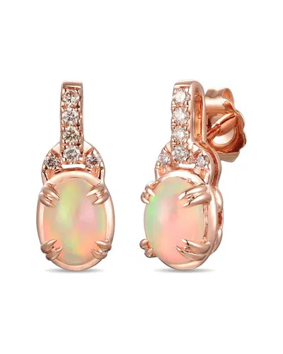 Le Vian 14k 0.46 Ct. Tw. Diamond & Opal Earrings In Gold