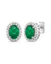 Le Vian 14k 0.51 Ct. Tw. Diamond & Emerald Earrings