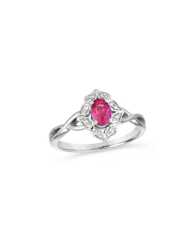 LE VIAN LE VIAN® 14K 0.63 CT. TW. DIAMOND & RUBY HALF-ETERNITY RING