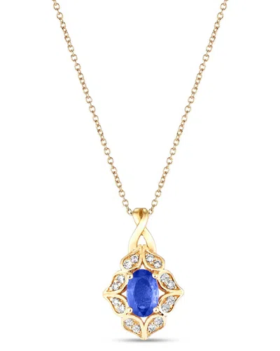 Le Vian Blueberry Sapphire Pendant Set In 14k Honey Gold