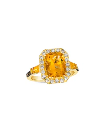 Le Vian 14k 0.64 Ct. Tw. Diamond & Citrine Ring In Yellow
