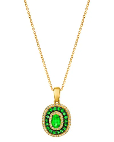 Le Vian ® 14k 0.69 Ct. Tw. Diamond & Emerald Pendant In Gold