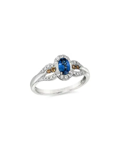 Le Vian ® 14k 0.72 Ct. Tw. Diamond & Blueberry Sapphire™ Cocktail Ring In Silver