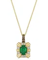 Le Vian ® 14k 0.72 Ct. Tw. Diamond & Emerald Center Stone Pendant